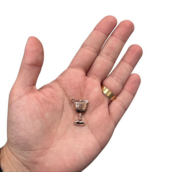 PINGENTE TAÇA DE COBRE 6 UNIDADES