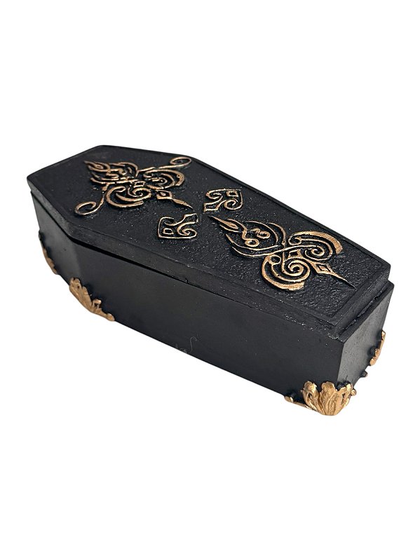 CAIXÃO PRETO EM RESINA