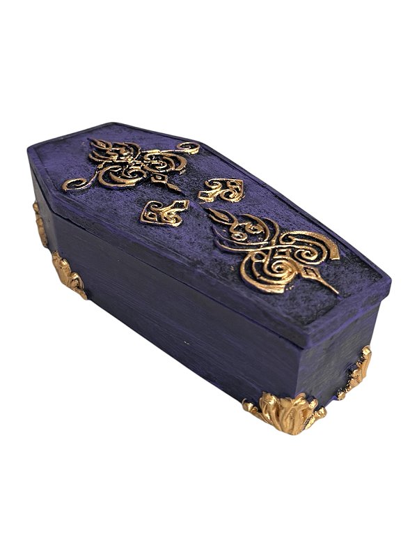 CAIXÃO ROXO EM RESINA