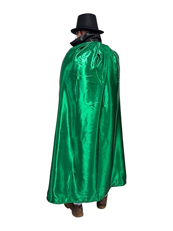 CAPA CETIM PRETA / VERDE COM GOLA