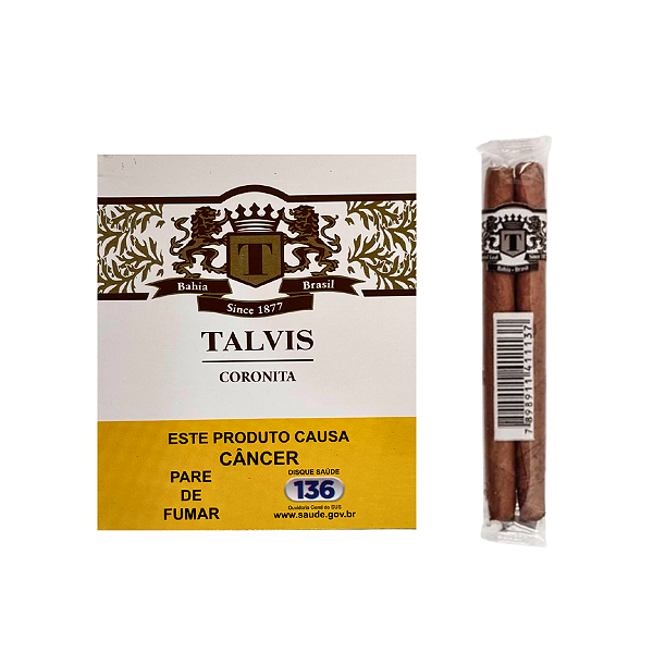 MINI CHARUTO TALVIS CORONITA CHOCOLATE 10 MAÇOS C/10