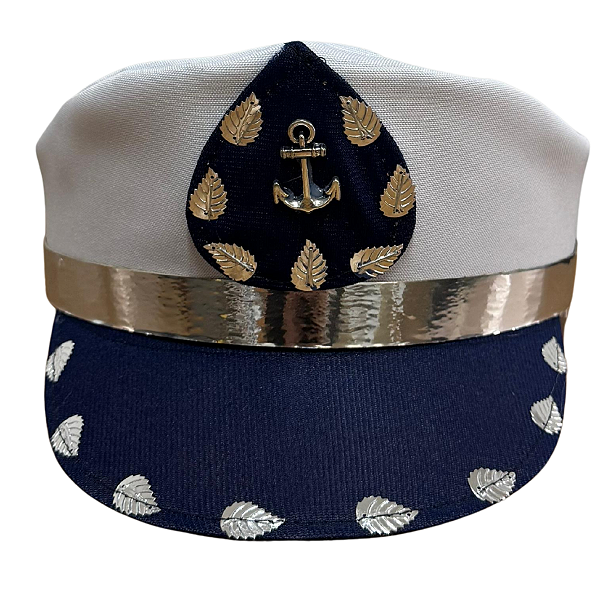 CAP AZUL MARINHO / BRANCO COM PRATA