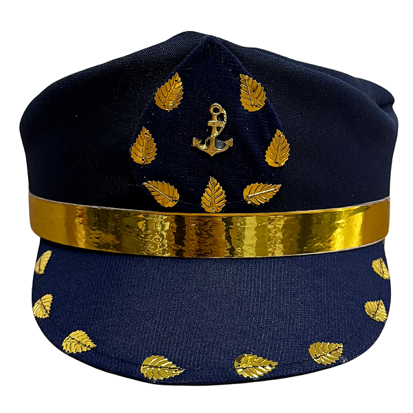 CAP AZUL MARINHO COM DOURADO