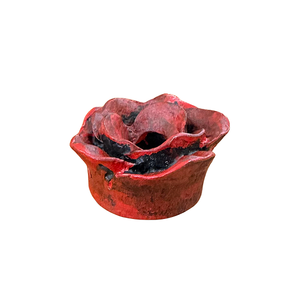 SUPORTE CIGARRO RESINA ROSA VERMELHA