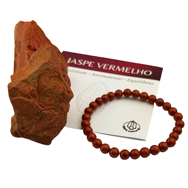 PULSEIRA 6MM - JASPE VERMELHO