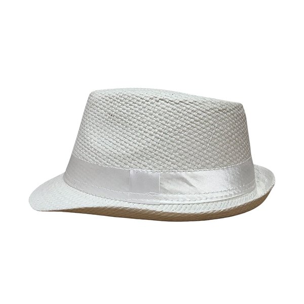 CHAPÉU BRANCO FITA BRANCA
