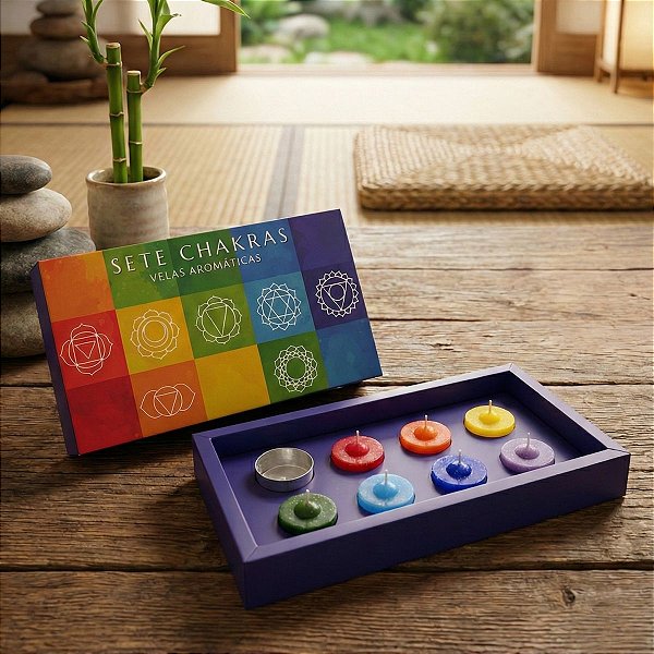 VELA AROMÁTICA SETE CHAKRAS