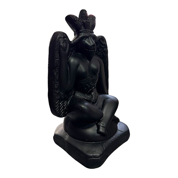 IMAGEM DE GESSO BELZEBU PRETO