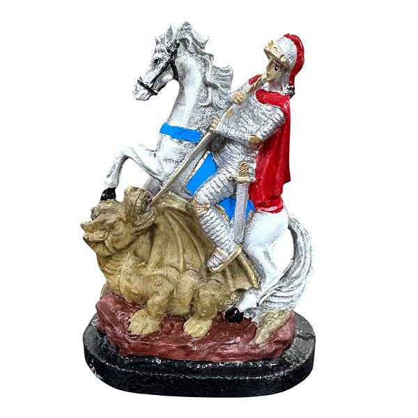 SÃO JORGE EM RESINA 15 CM
