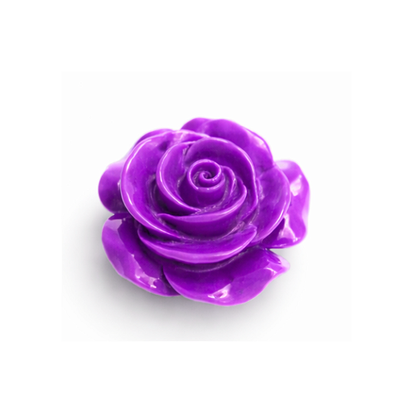 PINGENTE FLOR RESINA ROXA 28mm 1UN