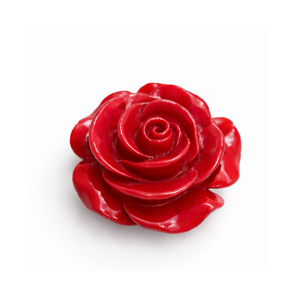 PINGENTE FLOR RESINA VERMELHA 28mm 1UN