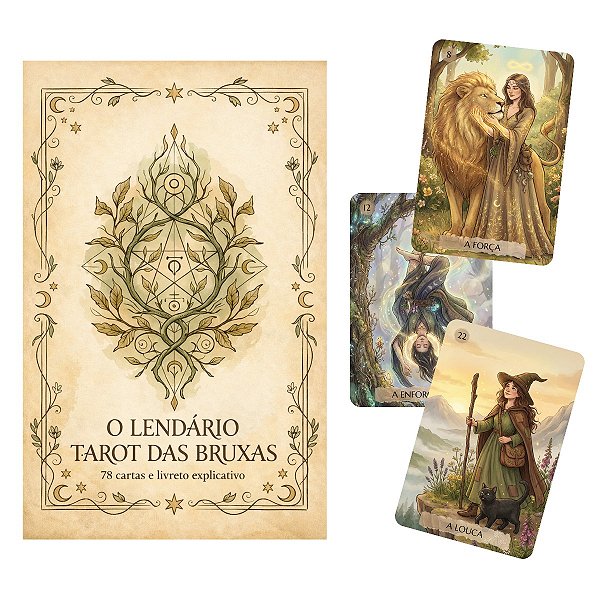 O LENDÁRIO TAROT DAS BRUXAS 78 CARTAS