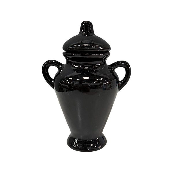 QUARTINHA DE LOUÇA PRETA COM ASA 15