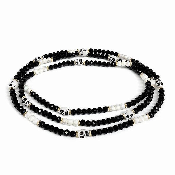 GUIA ESPECIAL 7 CAVEIRAS PRETA E BRANCA