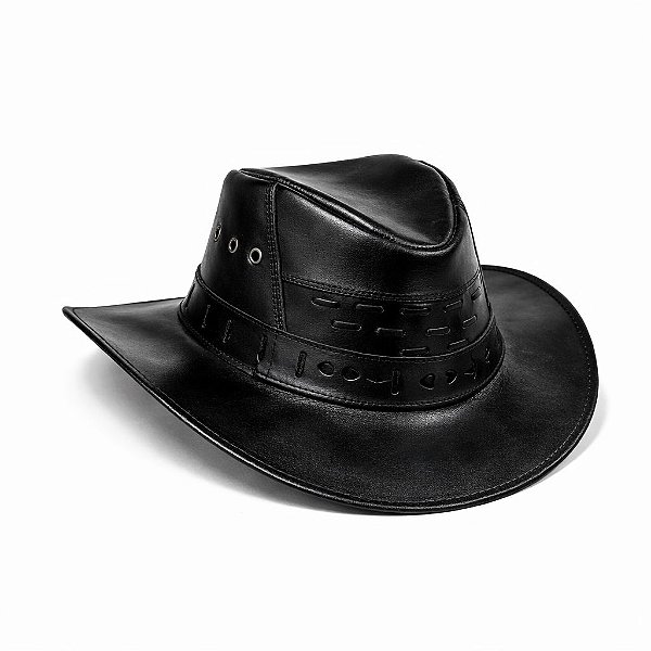 CHAPÉU DE RASPA COM BRILHO PRETO