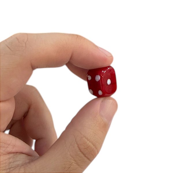 DADO COM FURO M VERMELHO E BRANCO