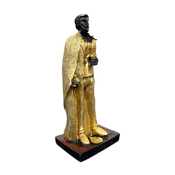 EXÚ DO OURO DOURADO 15 CM EM RESINA
