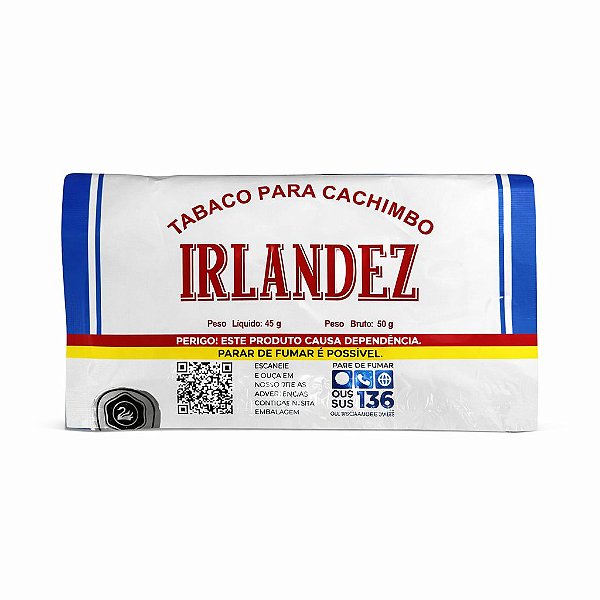 FUMO P/ CACHIMBO IRLANDEZ NATURAL 45G - UNITÁRIO