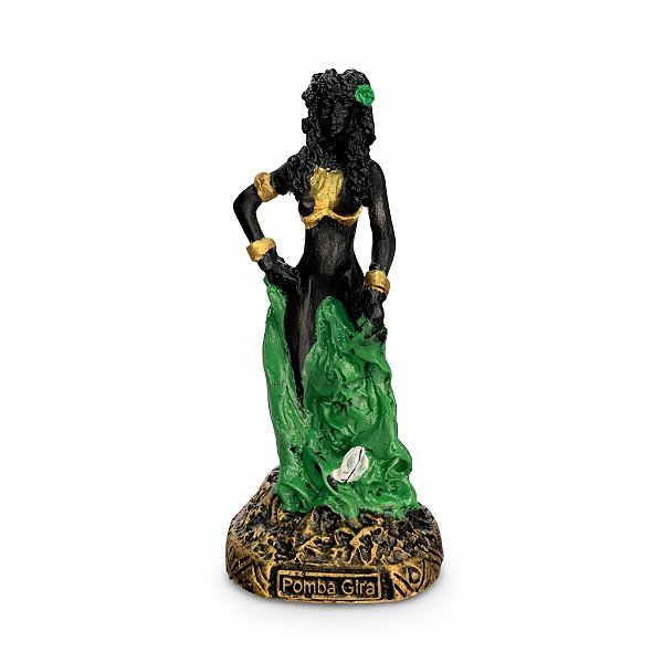 IMAGEM EM RESINA POMBA GIRA ESMERALDA 15 CM