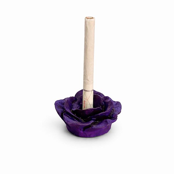SUPORTE CIGARRO BOTÃO ROSA ROXA