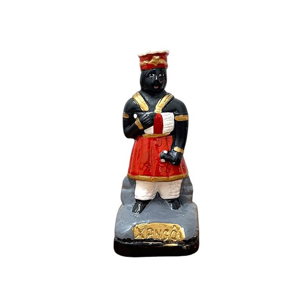 IMAGEM DE GESSO ORIXÁ XANGÔ 12 CM