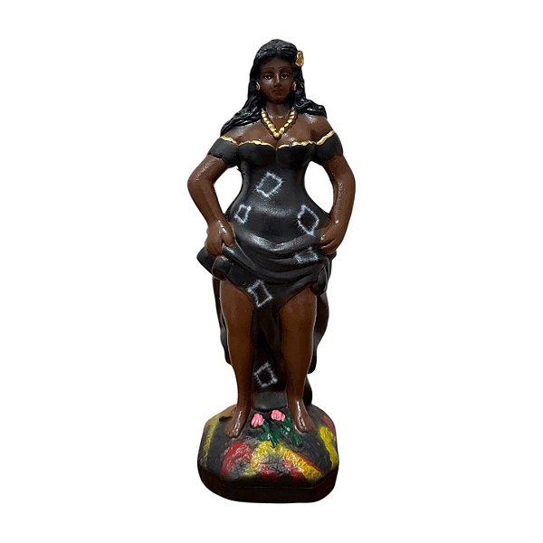 IMAGEM DE GESSO P.G. MULAMBO PRETA 20CM