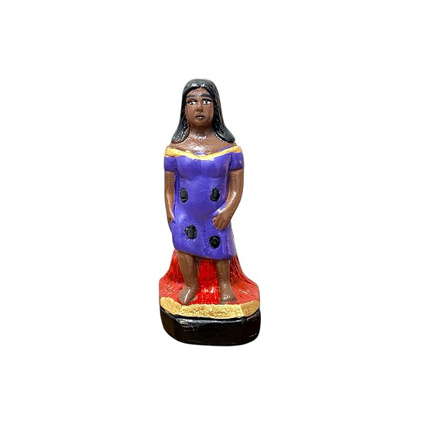 IMAGEM DE GESSO P.G. MULAMBO ROXA 12 CM