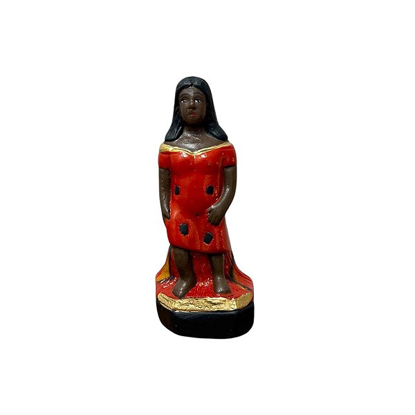 IMAGEM DE GESSO P.G. MULAMBO VERMELHA 12 CM