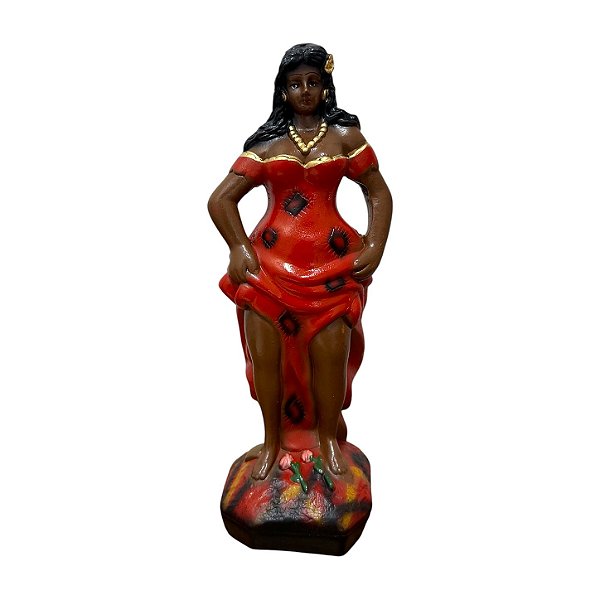 IMAGEM DE GESSO P.G. MULAMBO VERMELHA 20CM