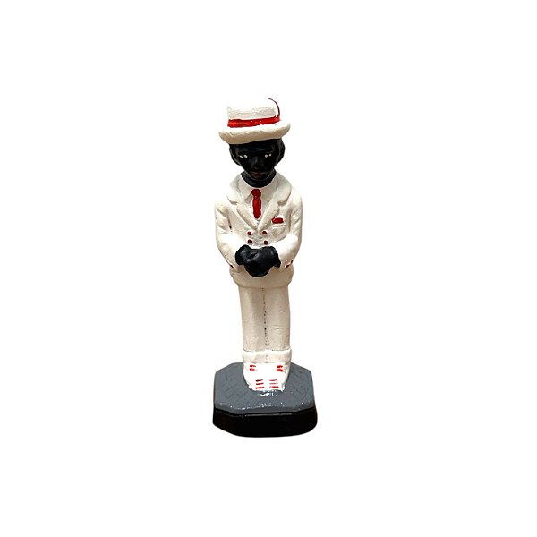 IMAGEM DE GESSO ZÉ PELINTRA BRANCO 12 CM