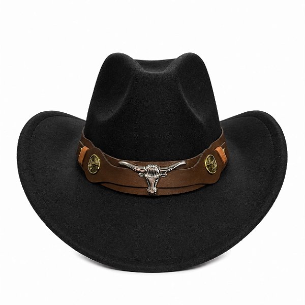 CHAPÉU TEXAS PRETO - COWBOY