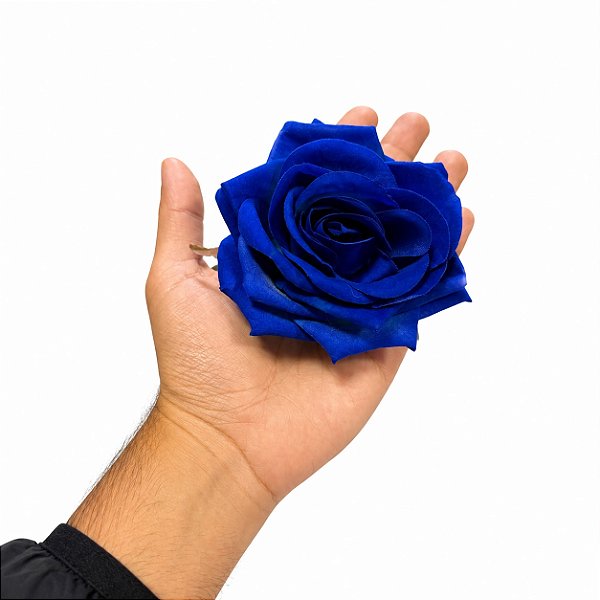 PRESILHA ROSA AZUL VELUDO