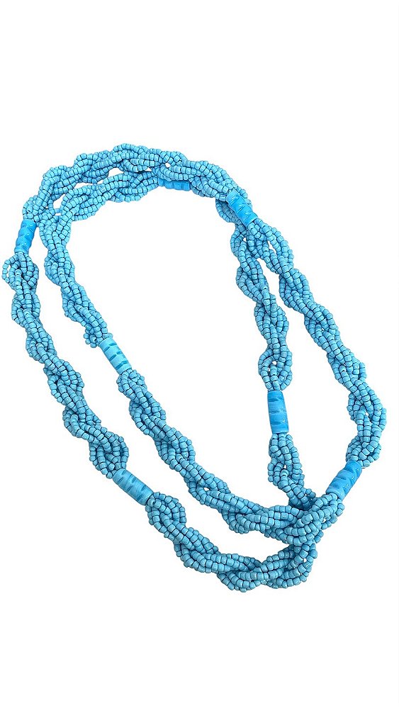 BRAJA DE MIÇANGÃO 7 FIOS AZUL CLARO OPACO