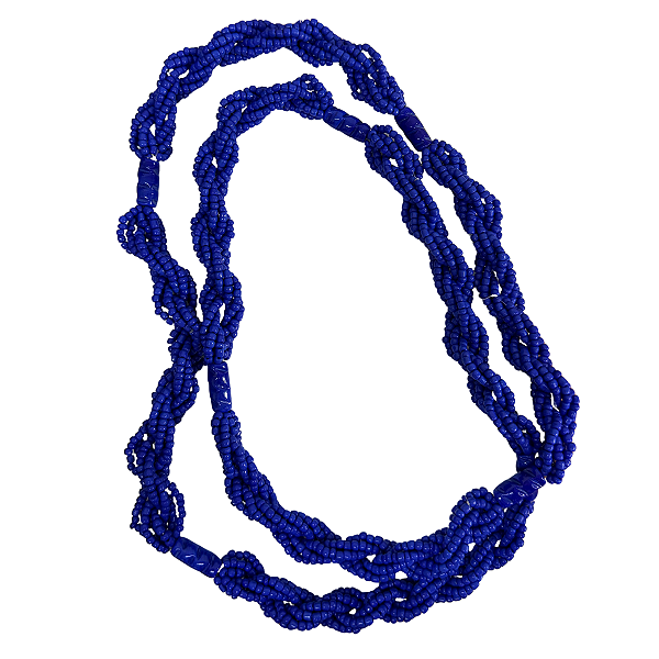 BRAJA DE MIÇANGÃO 7 FIOS AZUL ESCURO OPACO