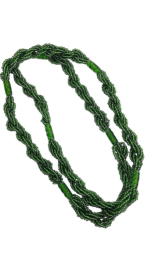 BRAJA DE MIÇANGÃO 7 FIOS VERDE CRISTAL