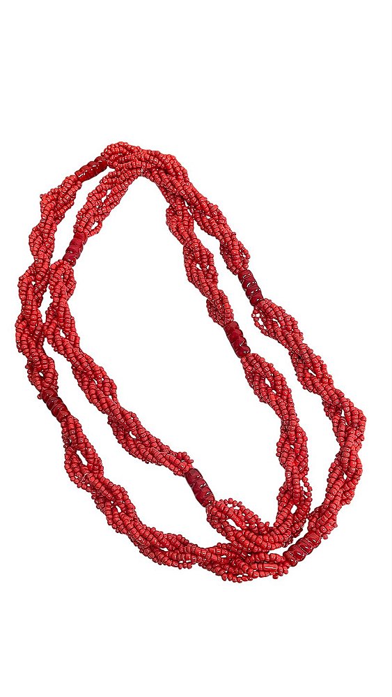 BRAJA DE MIÇANGÃO 7 FIOS VERMELHO OPACO