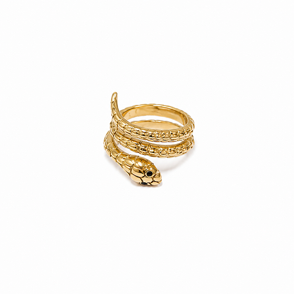 ANEL DE COBRA DOURADO TAMANHO 21