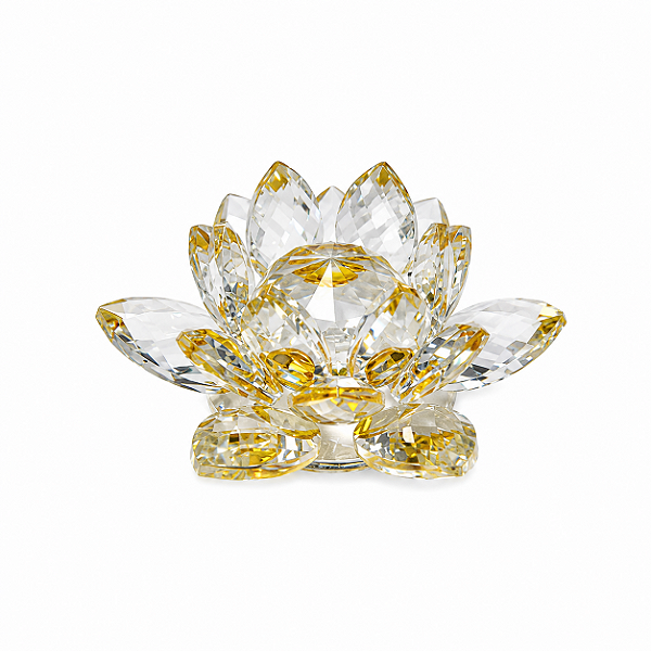 FLOR DE LOTUS EM CRISTAL - AMARELA