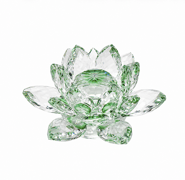 FLOR DE LOTUS EM CRISTAL - VERDE