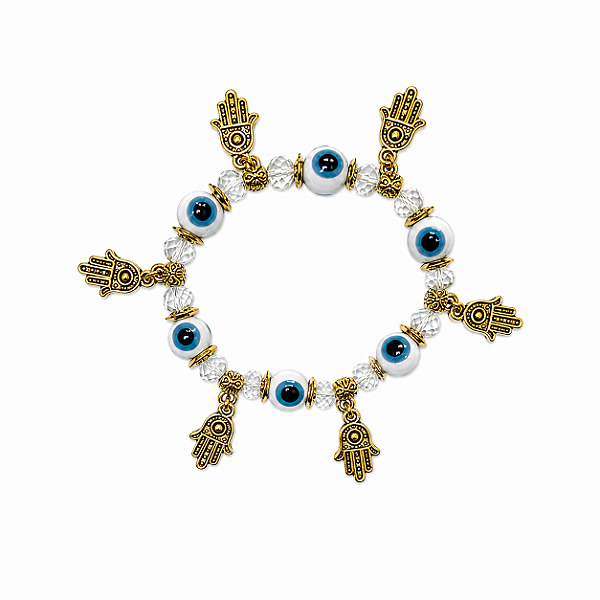 PULSEIRA OLHO GREGO DOURADA