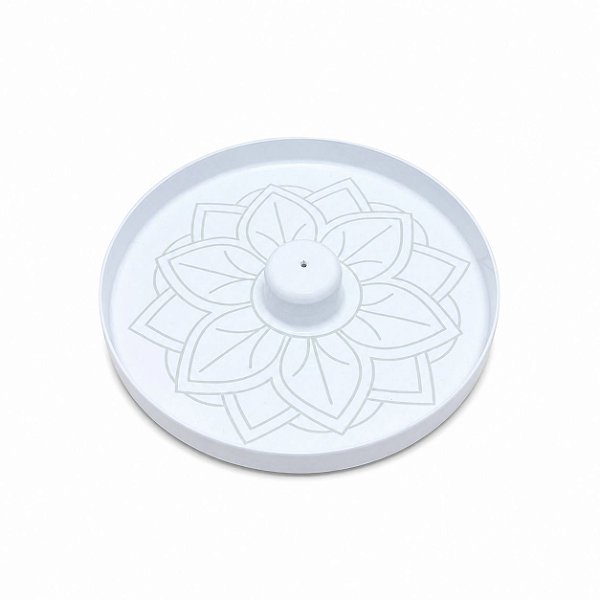 SUPORTE PARA INCENSO MANDALA BRANCO