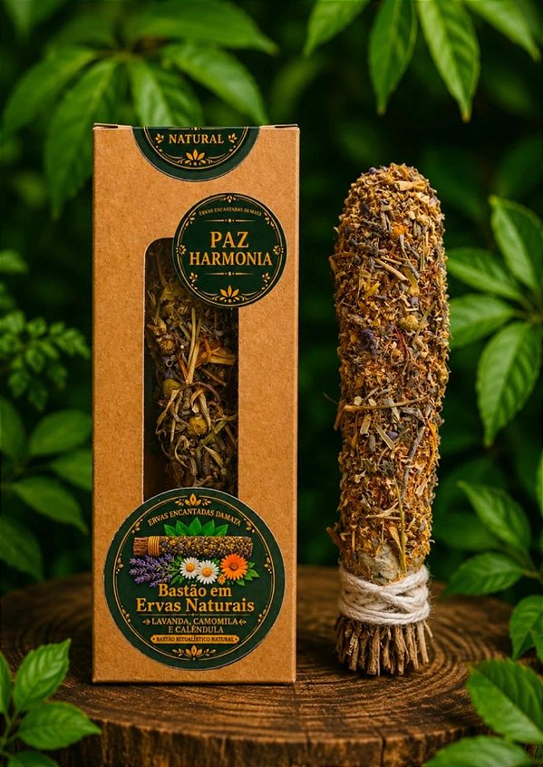BASTÃO DE ERVAS NATURAIS PAZ E HARMONIA