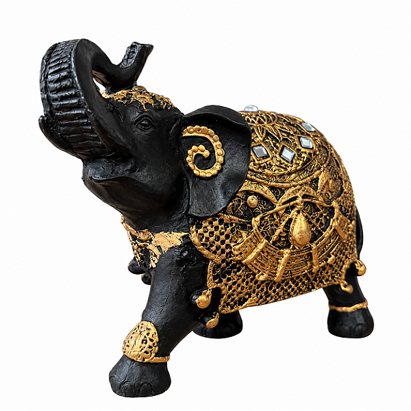 ELEFANTE DA SORTE PEQUENO PRETO
