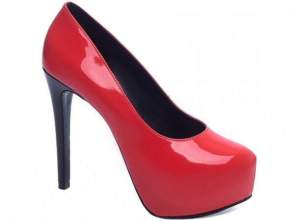 Sapato Meia Pata Vermelho Brilhante - Sapatos e acessórios para mulheres  exigentes
