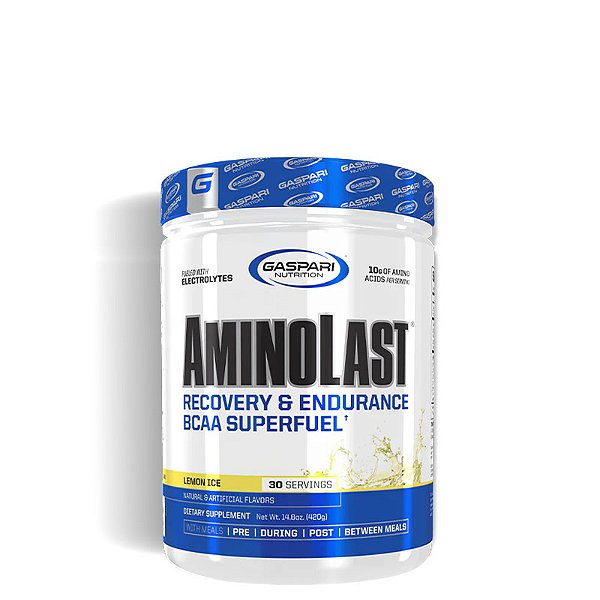 Gaspari Nutrition Aminolast BCAA Aminoácidos 420 gr Lemon Ice Limão
