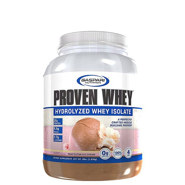Gaspari Nutrition PROVEN WHEY 4LBS/1810G  NEAPOLITAN ICE CREAM