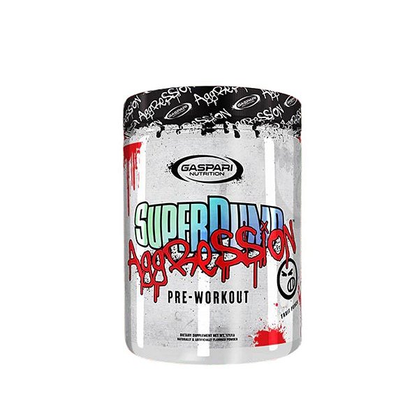 Gaspari Pré Treino Super Pump Agression 300g Frutas Vermelhas