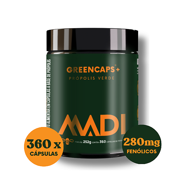 Extrato de Própolis Verde MADI GreenCaps+ 360 Cápsulas