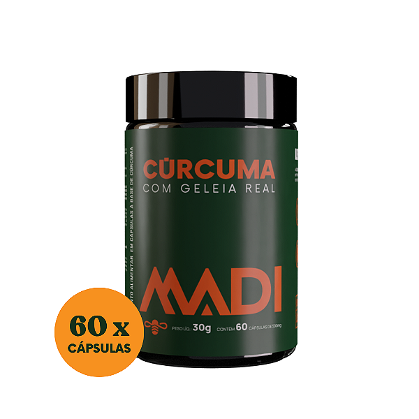Cúrcuma com Geleia Real MADI 60 Cápsulas