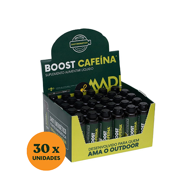 Shot Energético Natural  Boost Cafeína MADI 30 unidades x 20ml